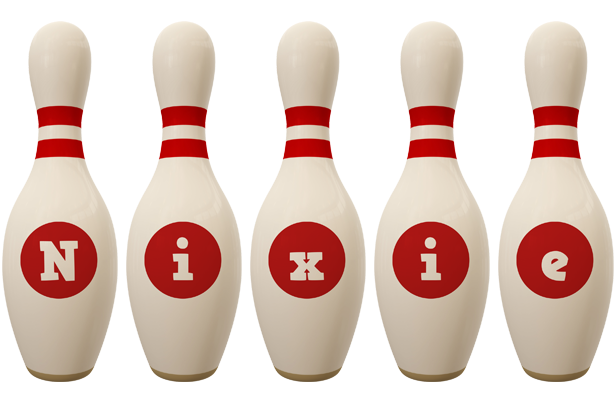 Nixie bowling-pin logo