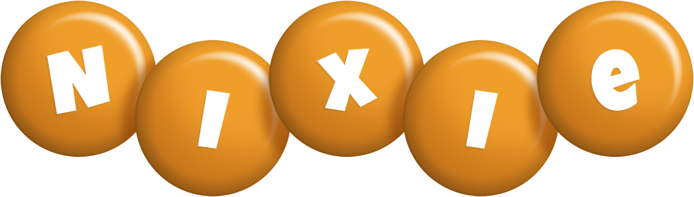 Nixie candy-orange logo