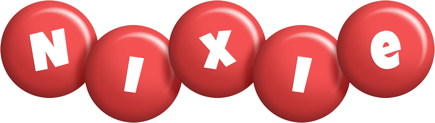 Nixie candy-red logo