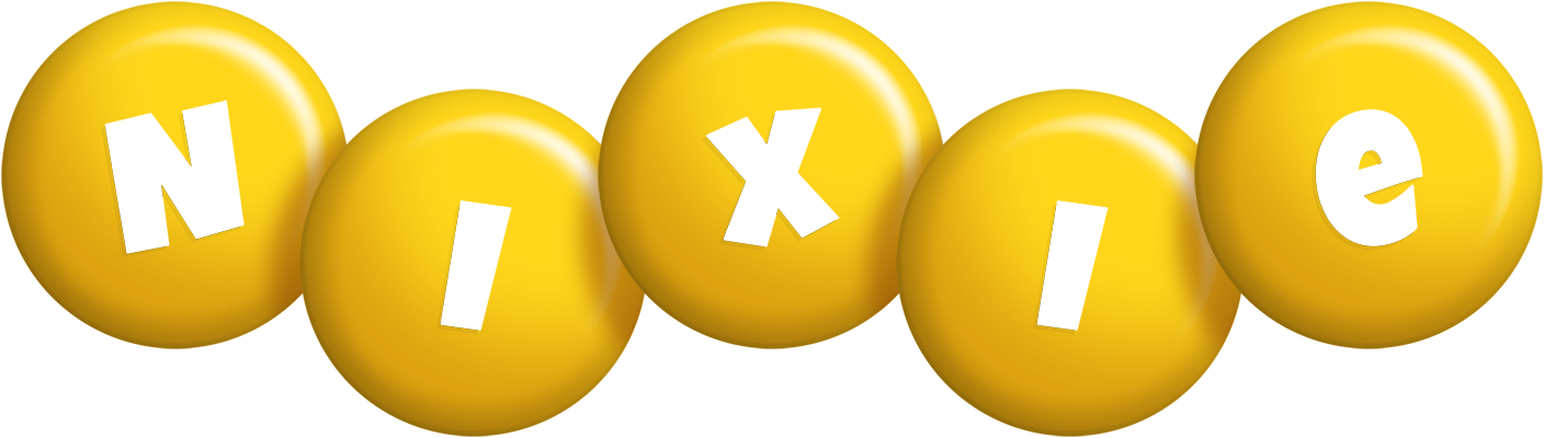 Nixie candy-yellow logo