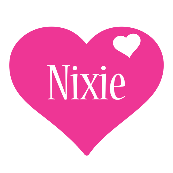 Nixie love-heart logo