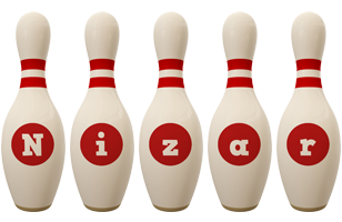 Nizar bowling-pin logo