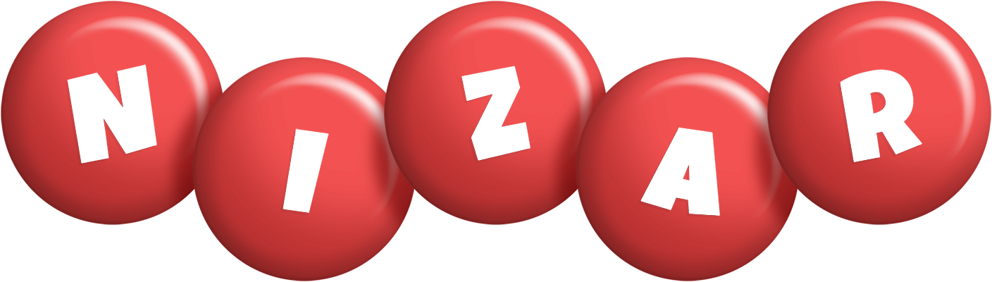 Nizar candy-red logo