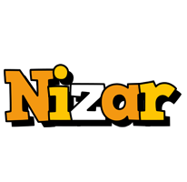 Nizar cartoon logo