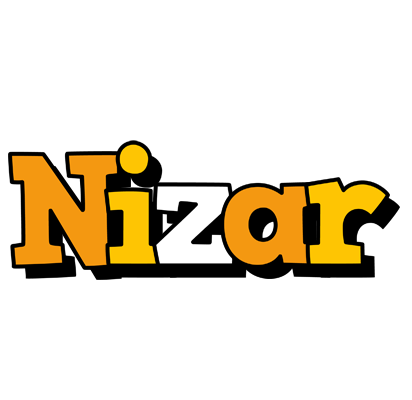 Nizar cartoon logo