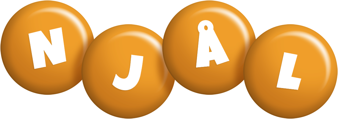 Njål candy-orange logo