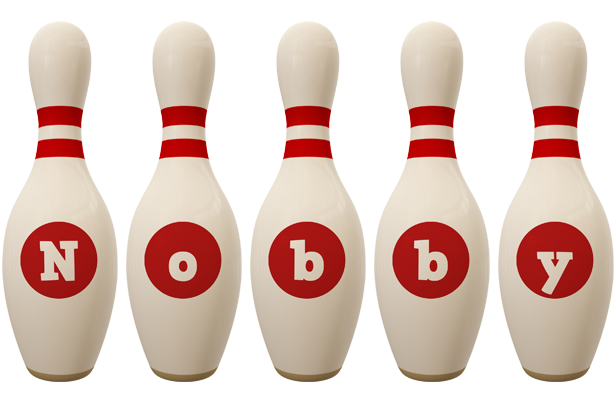 Nobby bowling-pin logo