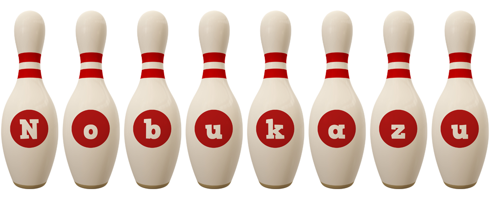 Nobukazu bowling-pin logo