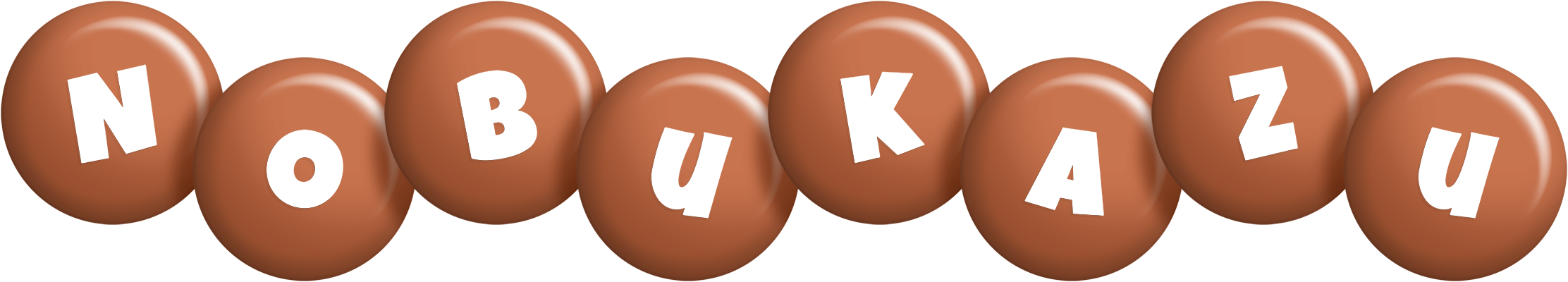 Nobukazu candy-brown logo