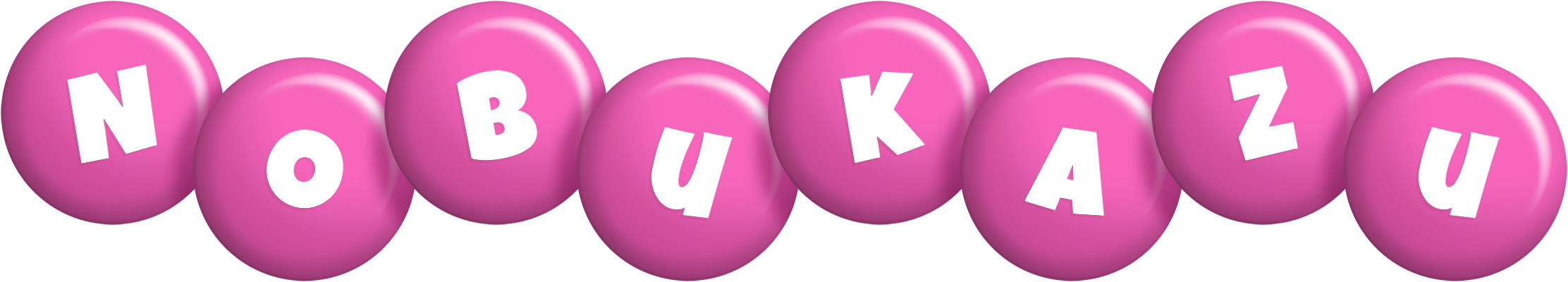 Nobukazu candy-pink logo