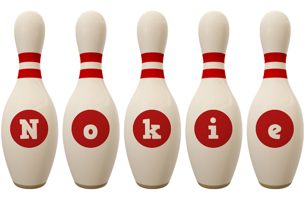 Nokie bowling-pin logo