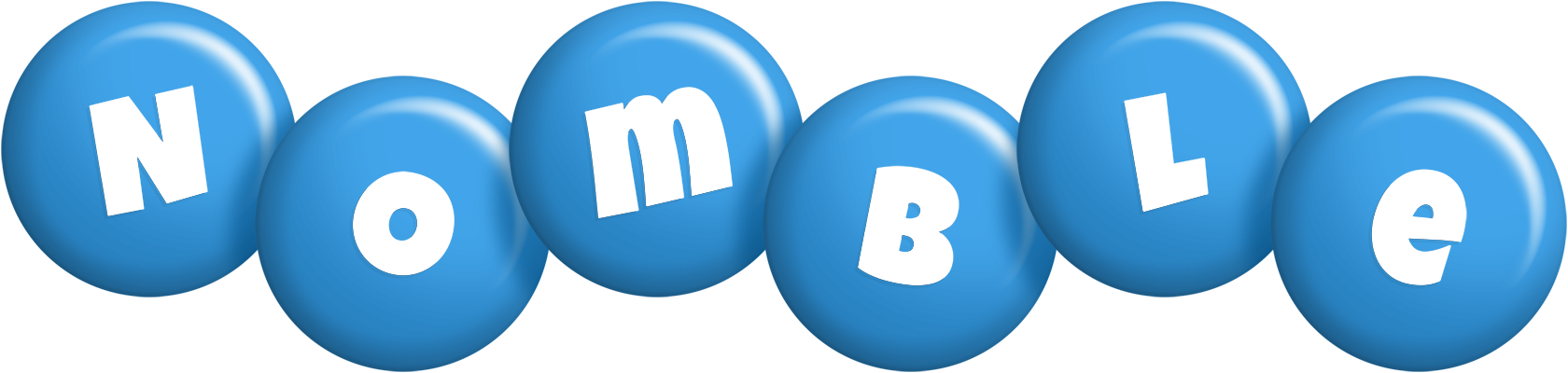 Nomble candy-blue logo