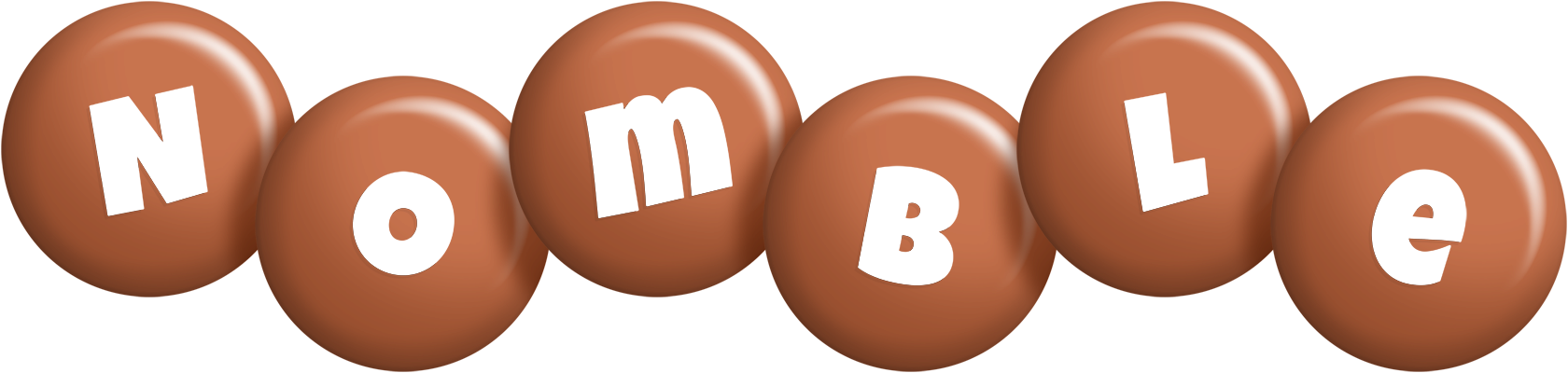 Nomble candy-brown logo