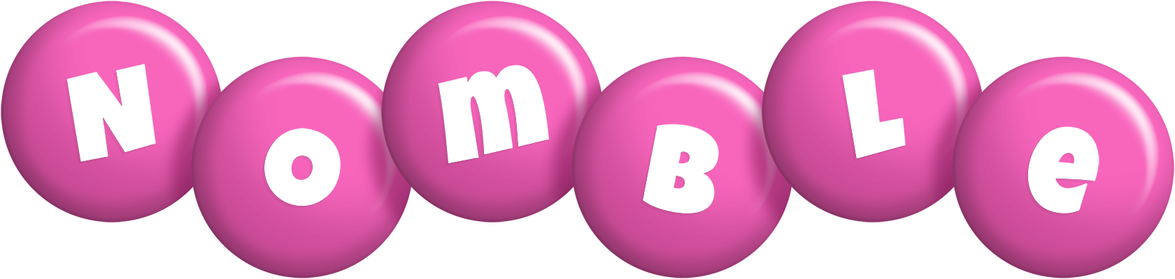 Nomble candy-pink logo