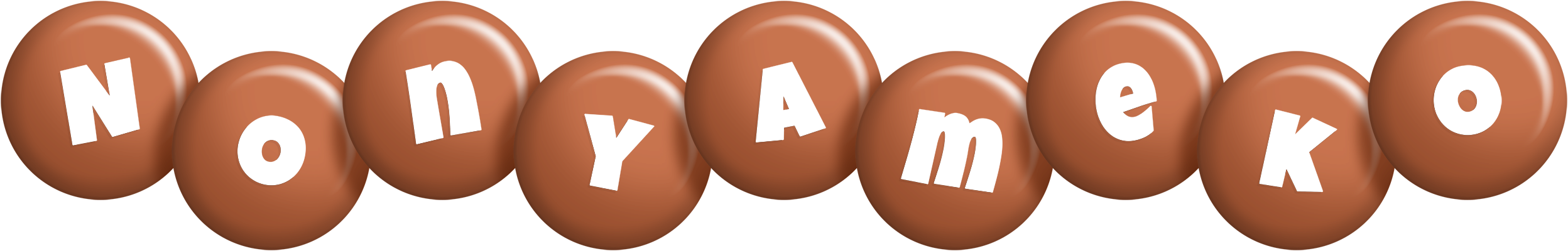 Nonyameko candy-brown logo