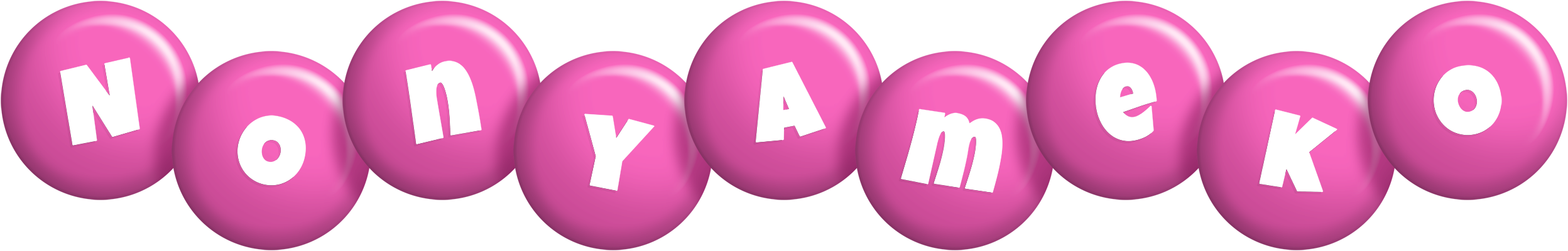 Nonyameko candy-pink logo