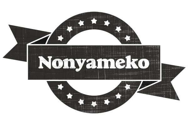 Nonyameko grunge logo