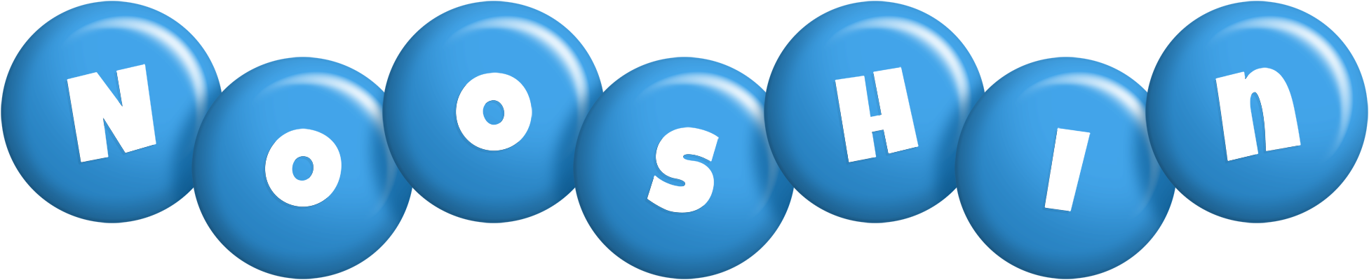 Nooshin candy-blue logo