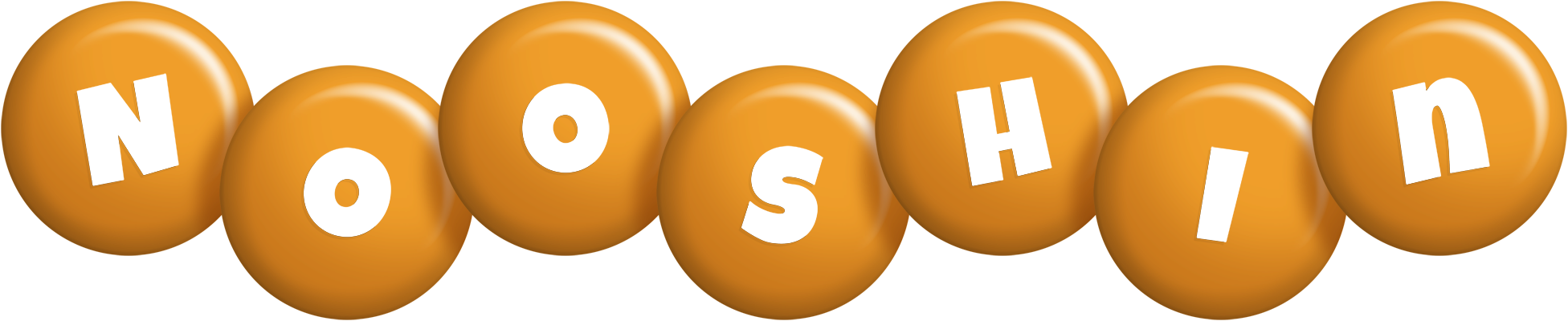 Nooshin candy-orange logo