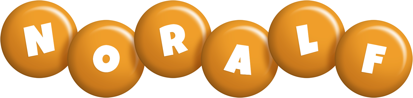 Noralf candy-orange logo