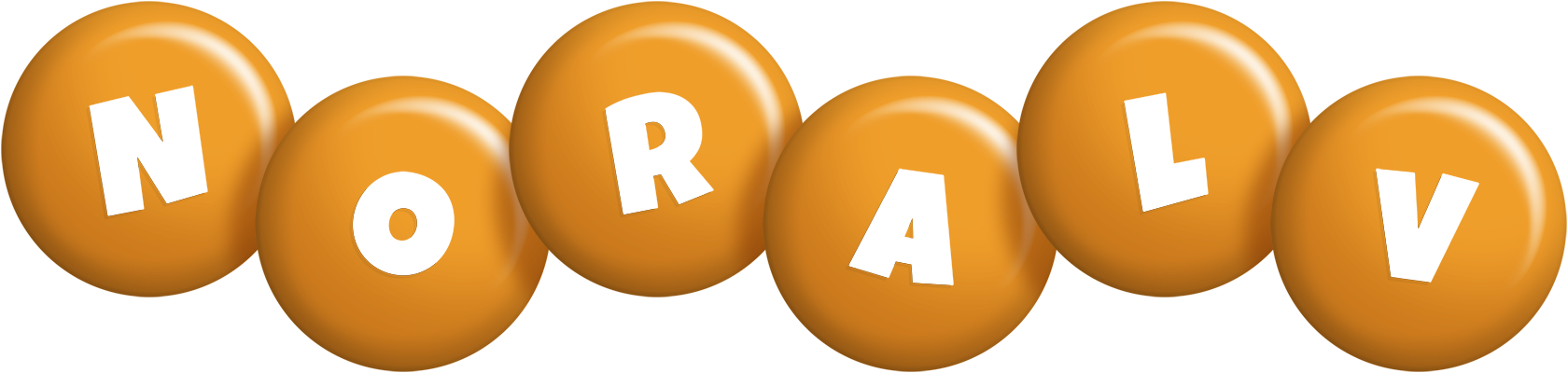 Noralv candy-orange logo
