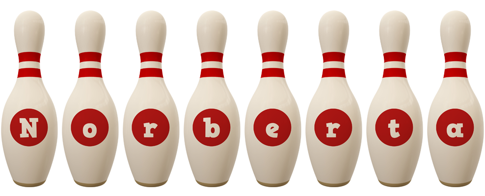 Norberta bowling-pin logo