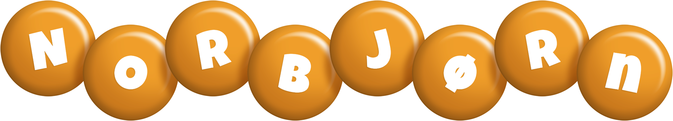 Norbjørn candy-orange logo
