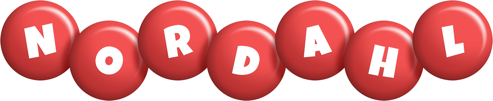 Nordahl candy-red logo