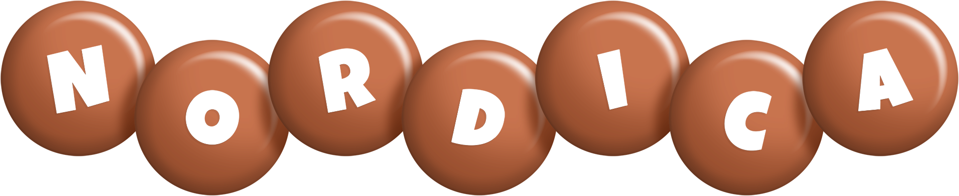 Nordica candy-brown logo