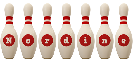 Nordine bowling-pin logo