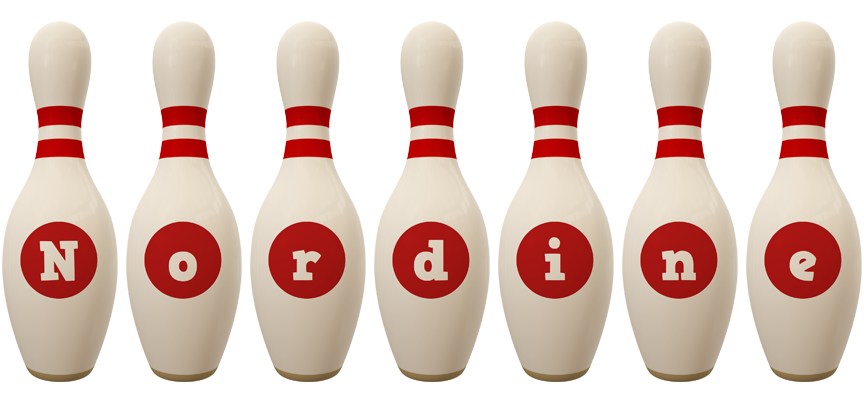 Nordine bowling-pin logo