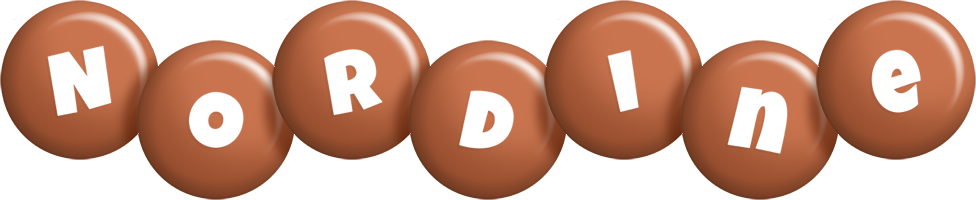 Nordine candy-brown logo