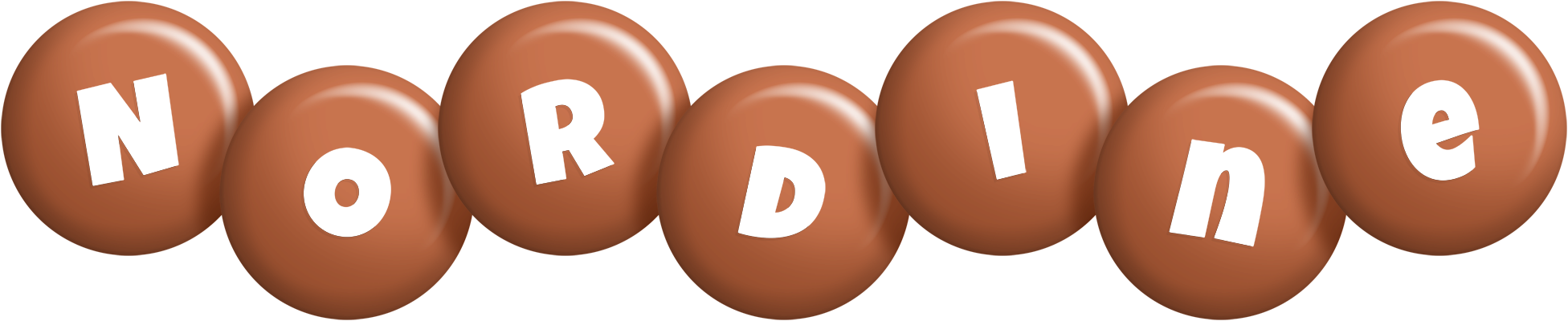 Nordine candy-brown logo