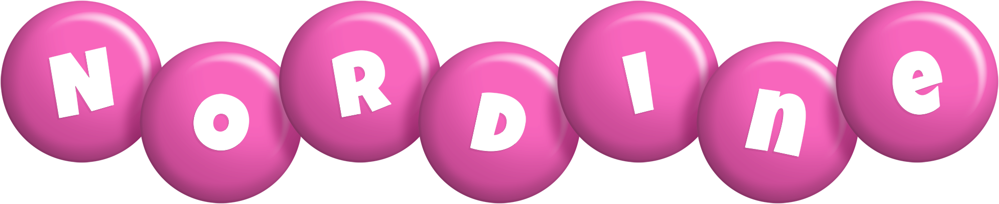 Nordine candy-pink logo