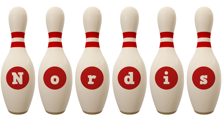 Nordis bowling-pin logo