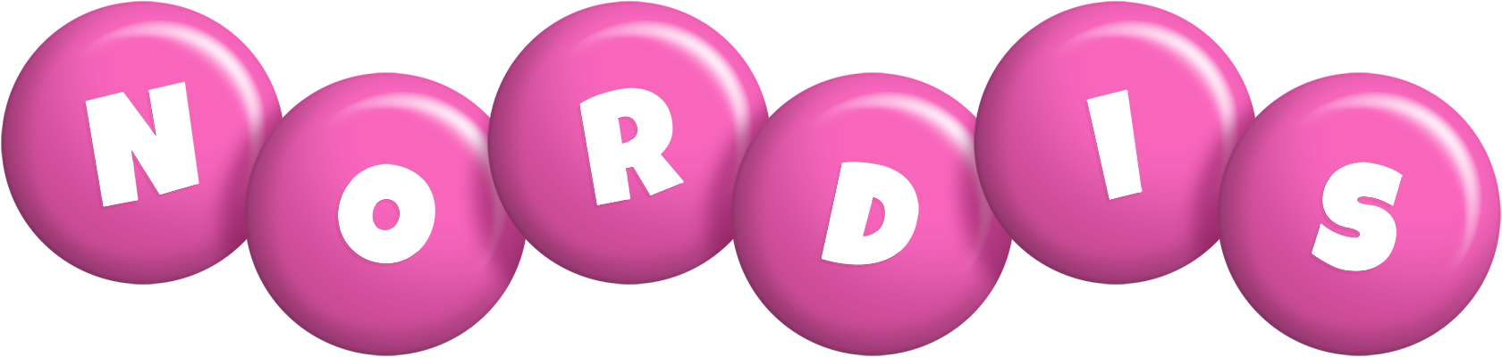 Nordis candy-pink logo