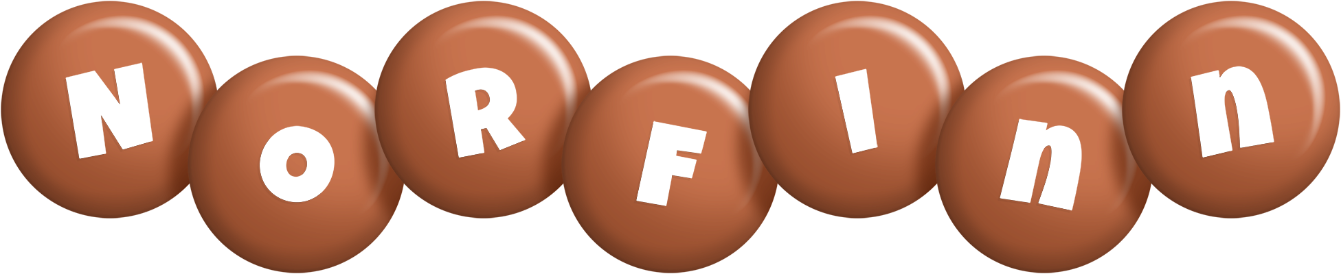 Norfinn candy-brown logo