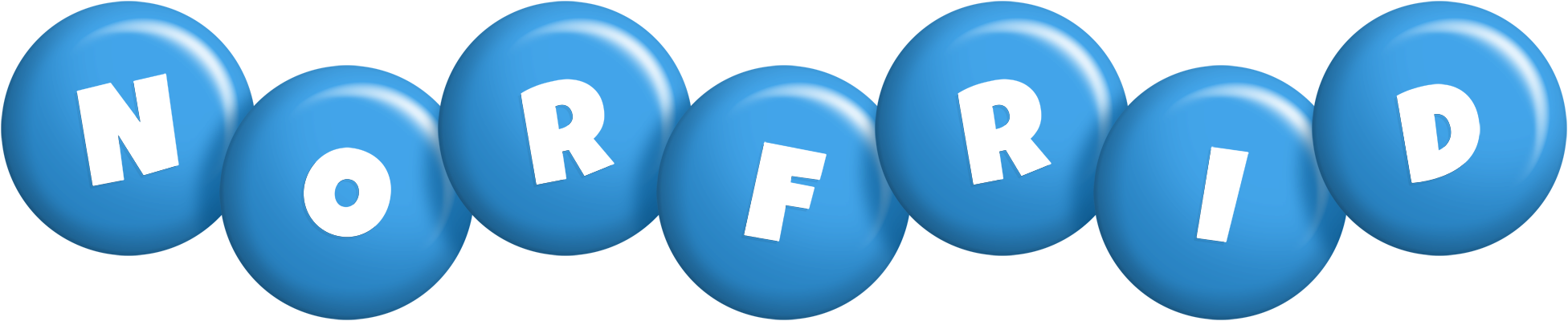 Norfrid candy-blue logo