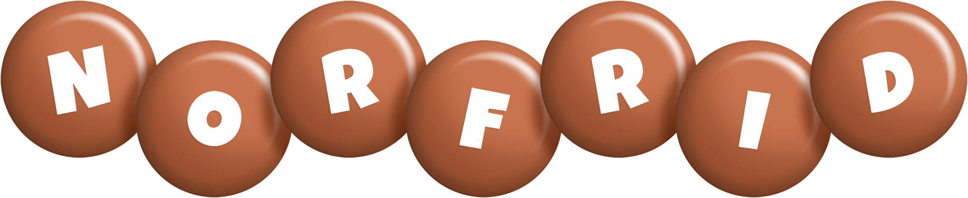 Norfrid candy-brown logo