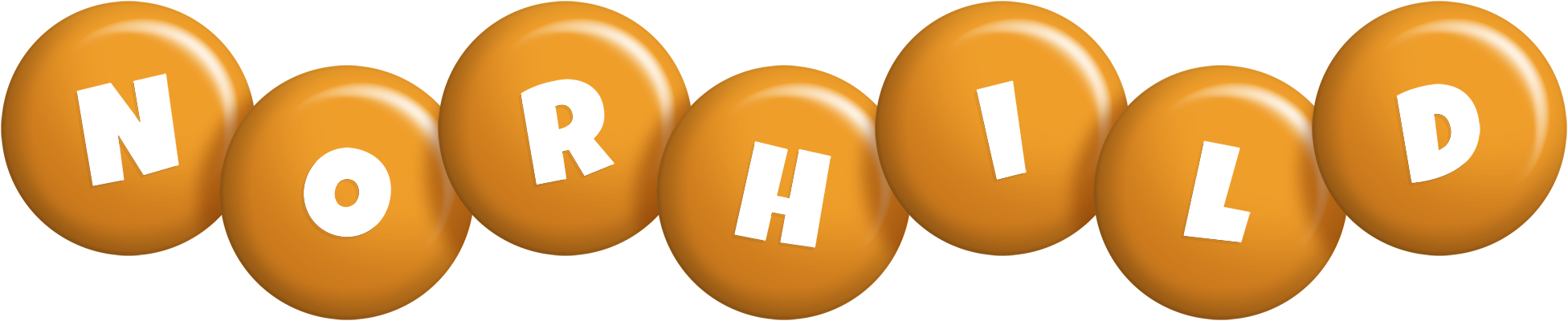Norhild candy-orange logo