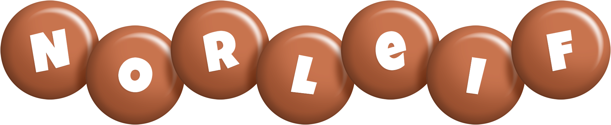 Norleif candy-brown logo