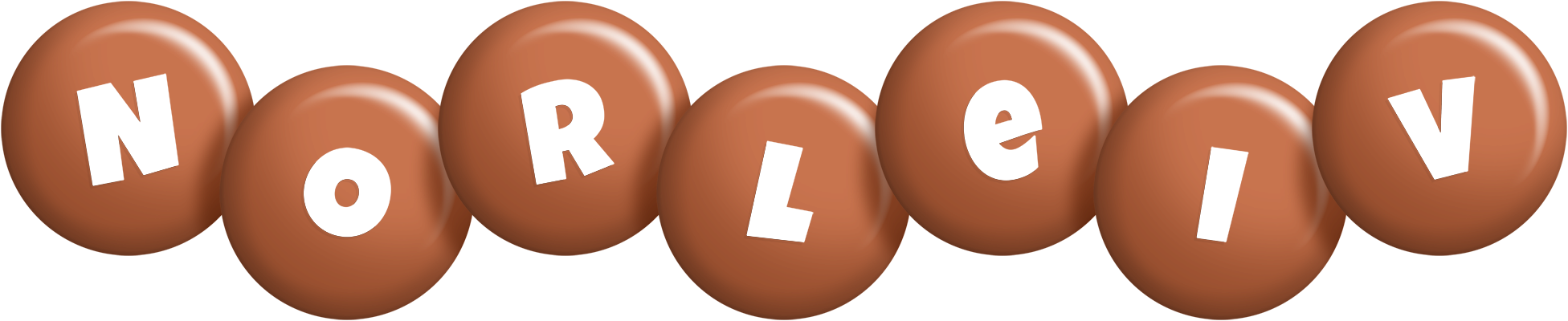 Norleiv candy-brown logo