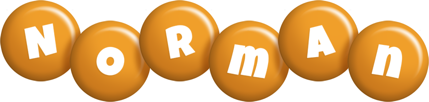 Norman candy-orange logo