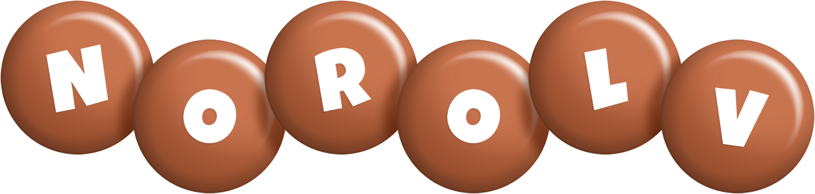 Norolv candy-brown logo
