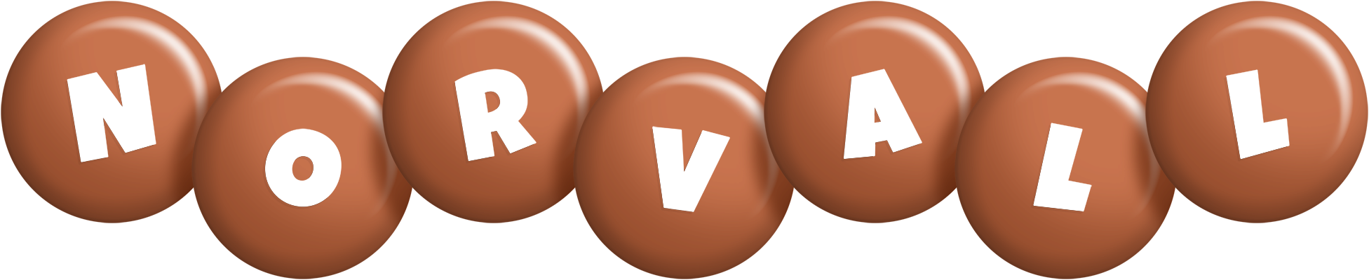 Norvall candy-brown logo