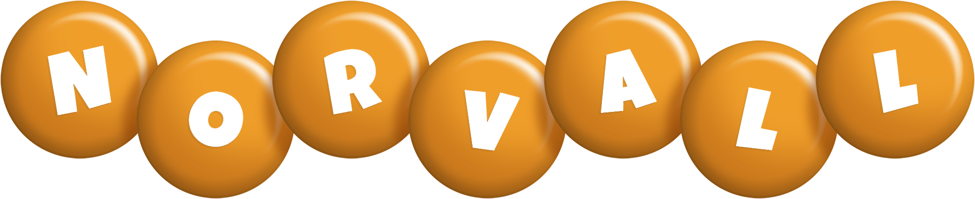 Norvall candy-orange logo
