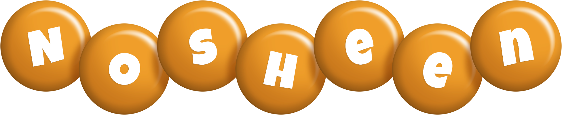 Nosheen candy-orange logo