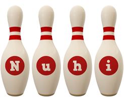 Nuhi bowling-pin logo