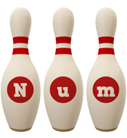 Num bowling-pin logo