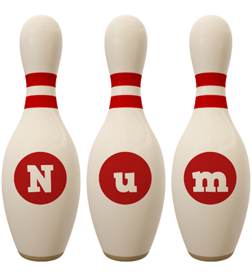 Num bowling-pin logo